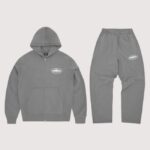 Corteiz Island Puff Print Tracksuit Gully Grey