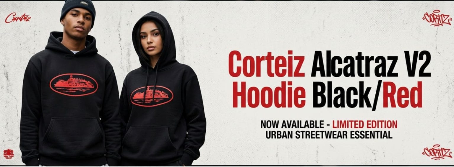 Corteiz Hoodie Style Guide: The Iconic Alcatraz V2 Black/Red
